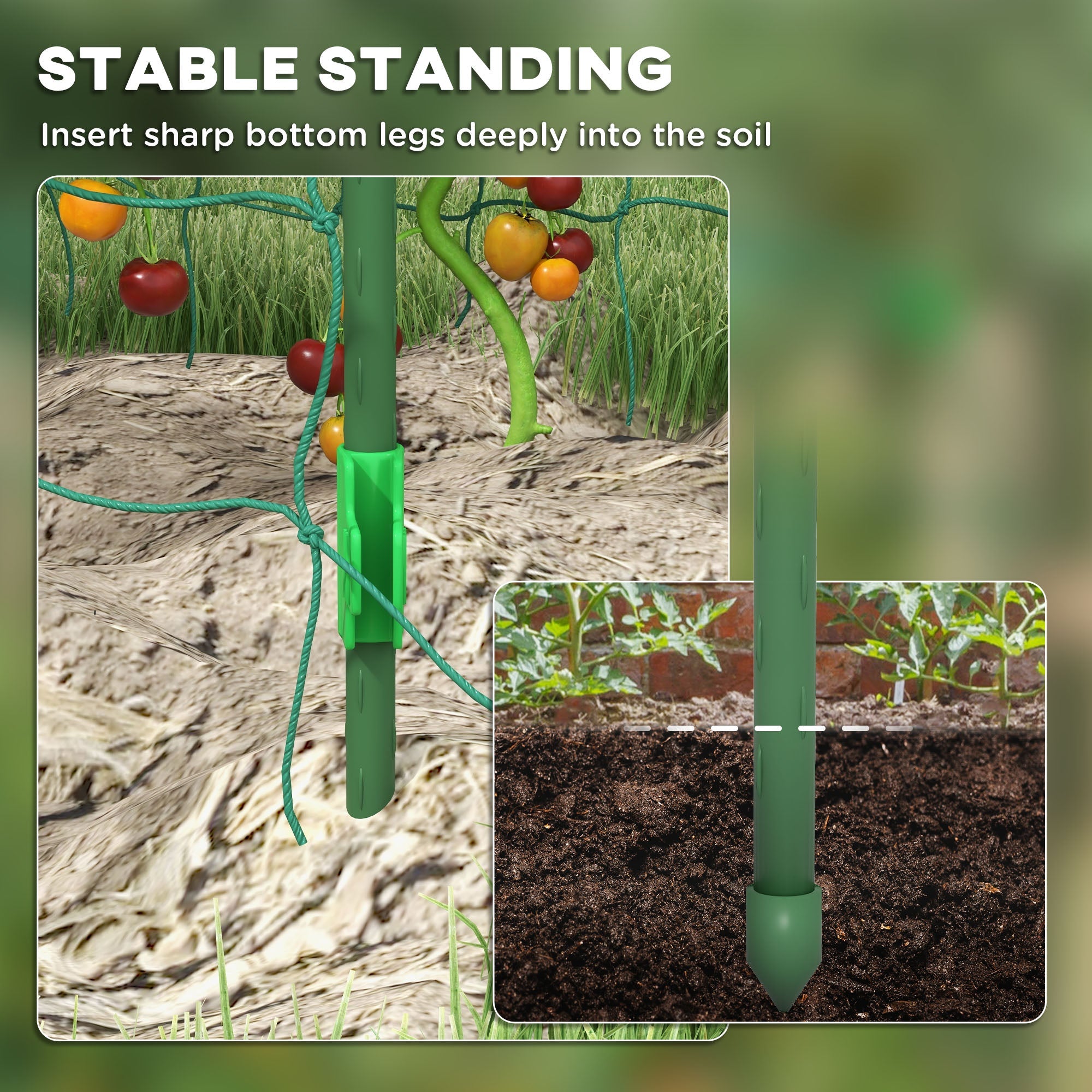 Outsunny 57 x 66 x 8in Garden Archway, A-Frame Structure Metal Trellis with Plant Net for Roses, Vines & Climbers