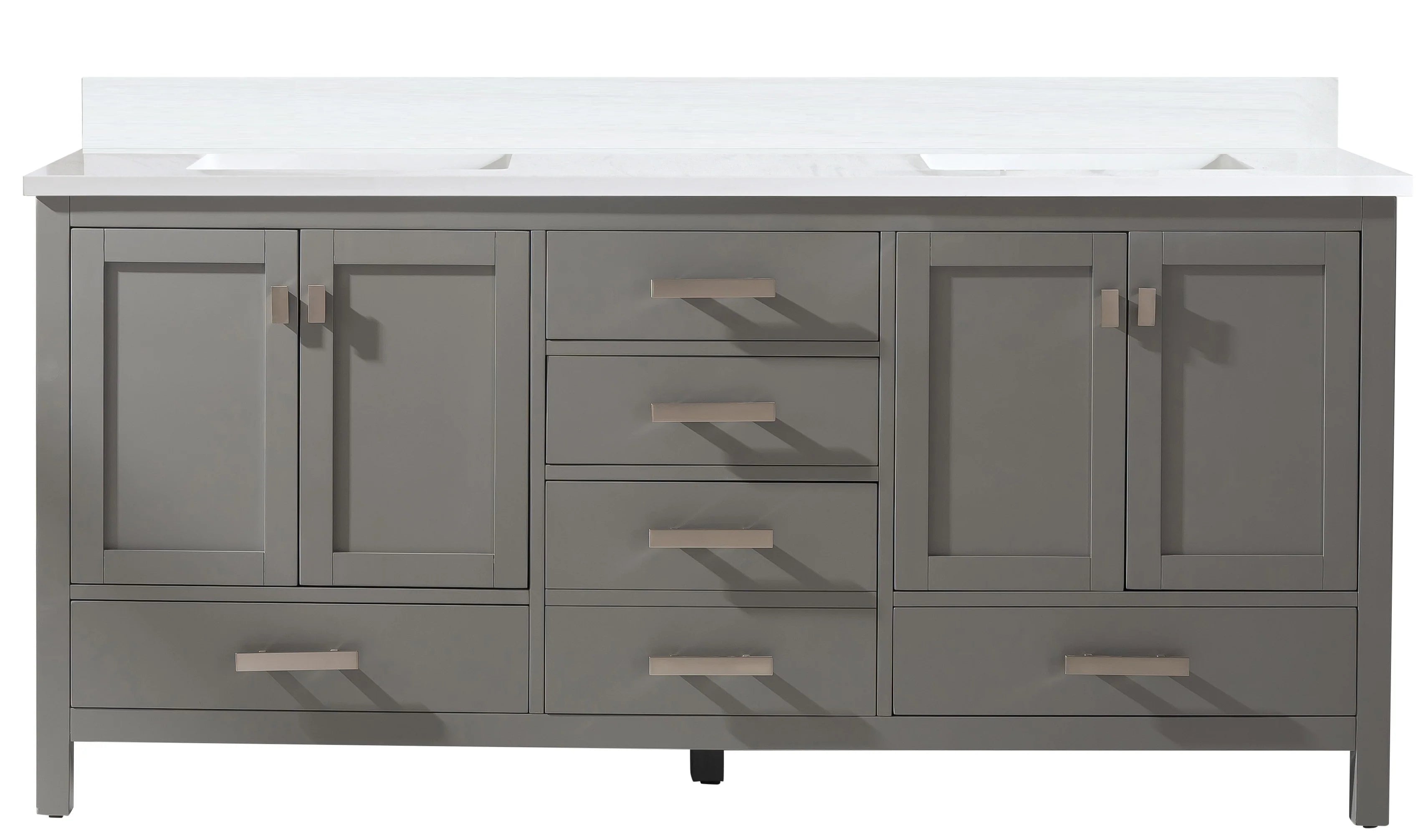 Valentino 72" Single Sink Vanity with White Quartz Top