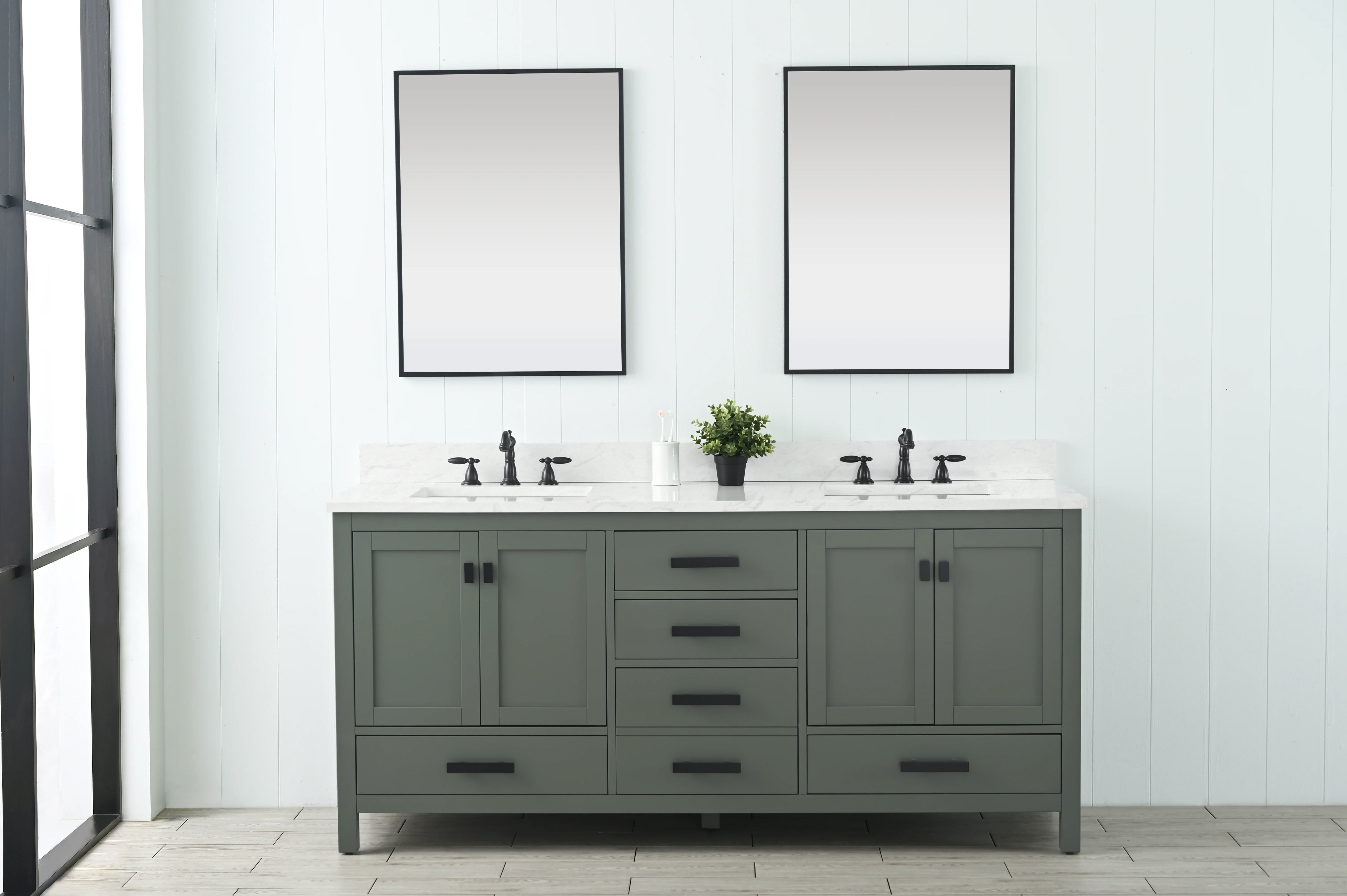 Valentino 72" Single Sink Vanity with White Quartz Top