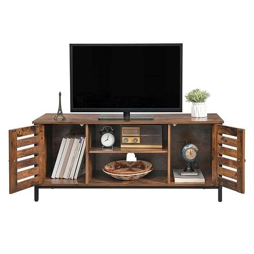 Modern Mid-Century Industrial Metal Wood TV Stand for TV up to 50-inch - Free Shipping