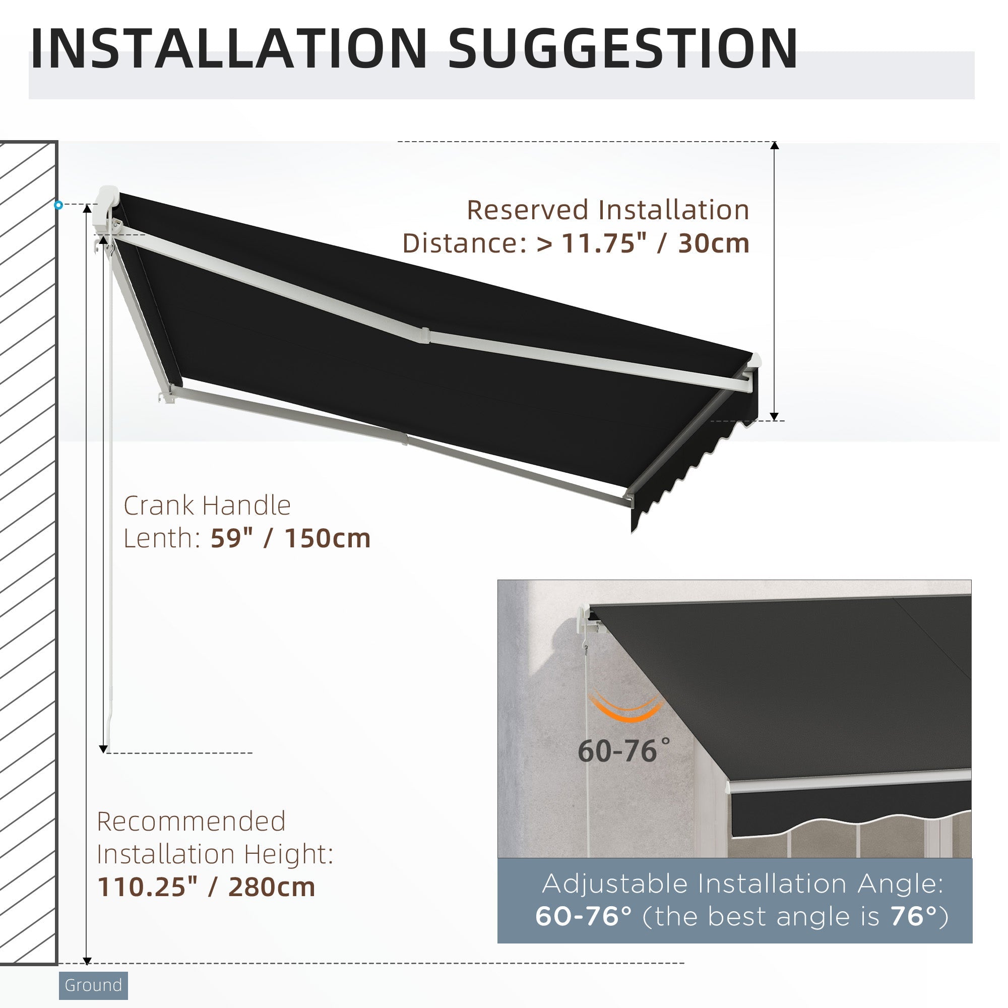 Outsunny 10' x 8' Electric Retractable Awning, UV Protection Sun Shade Shelter w/ Remote Controller for Deck Balcony Yard, Black