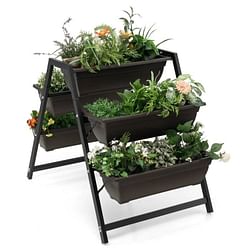 3 Tier Patio Raised Garden Bed Planter Boxes Herbs Flowers Vegetables - Free Shipping