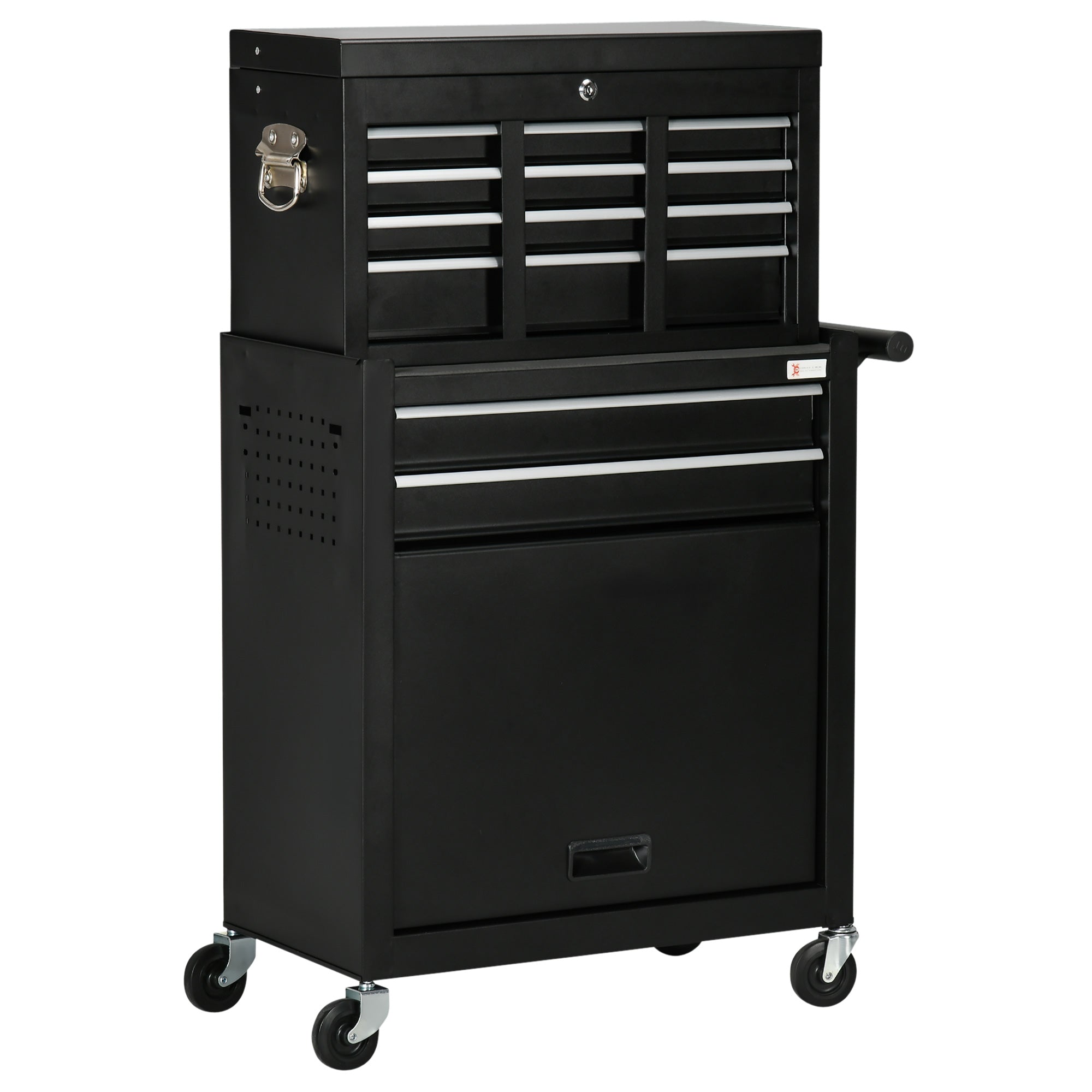 DURHAND Rolling Tool Chest - 6-Drawer Set with Lockable Wheels, Portable Tool Box & Storage Cabinet, Removable Top