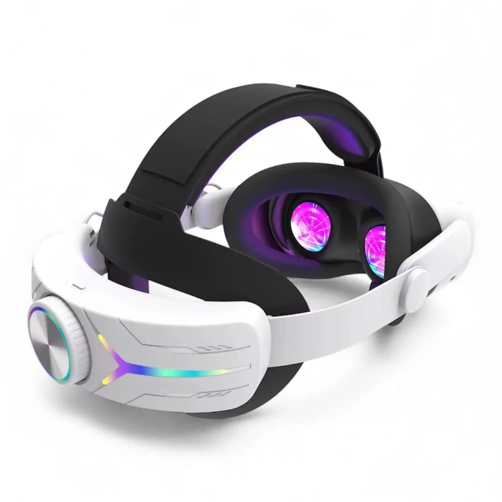 VR Meta Head Strap 12,000mAh Battery | RGB Lighting for Meta Quest 3/3S Adjustable for VR Gaming |C2 Pro TUTT