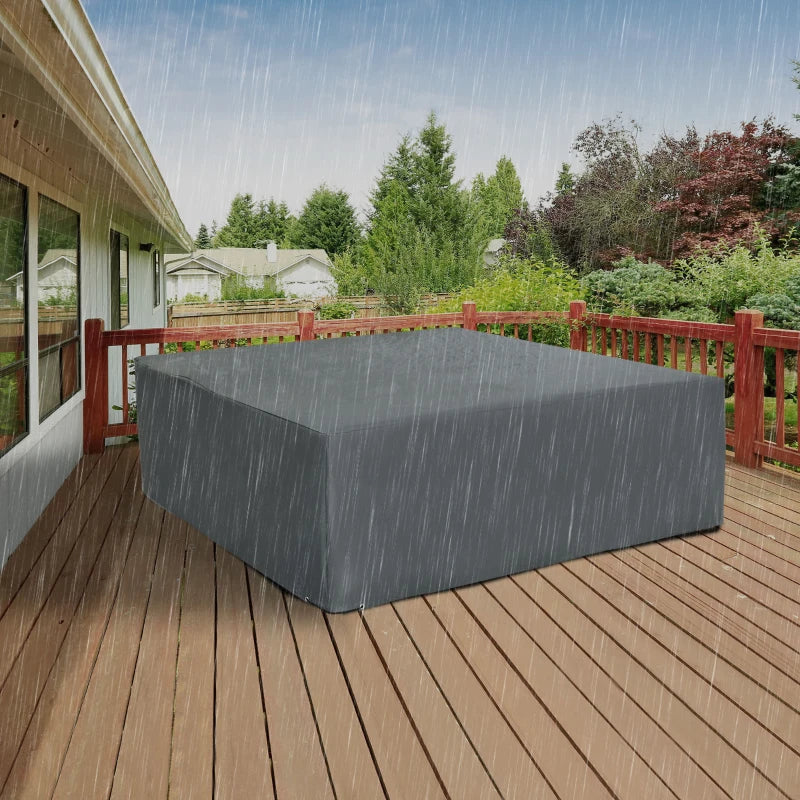 Patio Furniture Covers Waterproof for Lounge Chair Set, 600D Heavy Duty Oxford Patio Cover, 80.7" x 75.6" x 24", Grey
