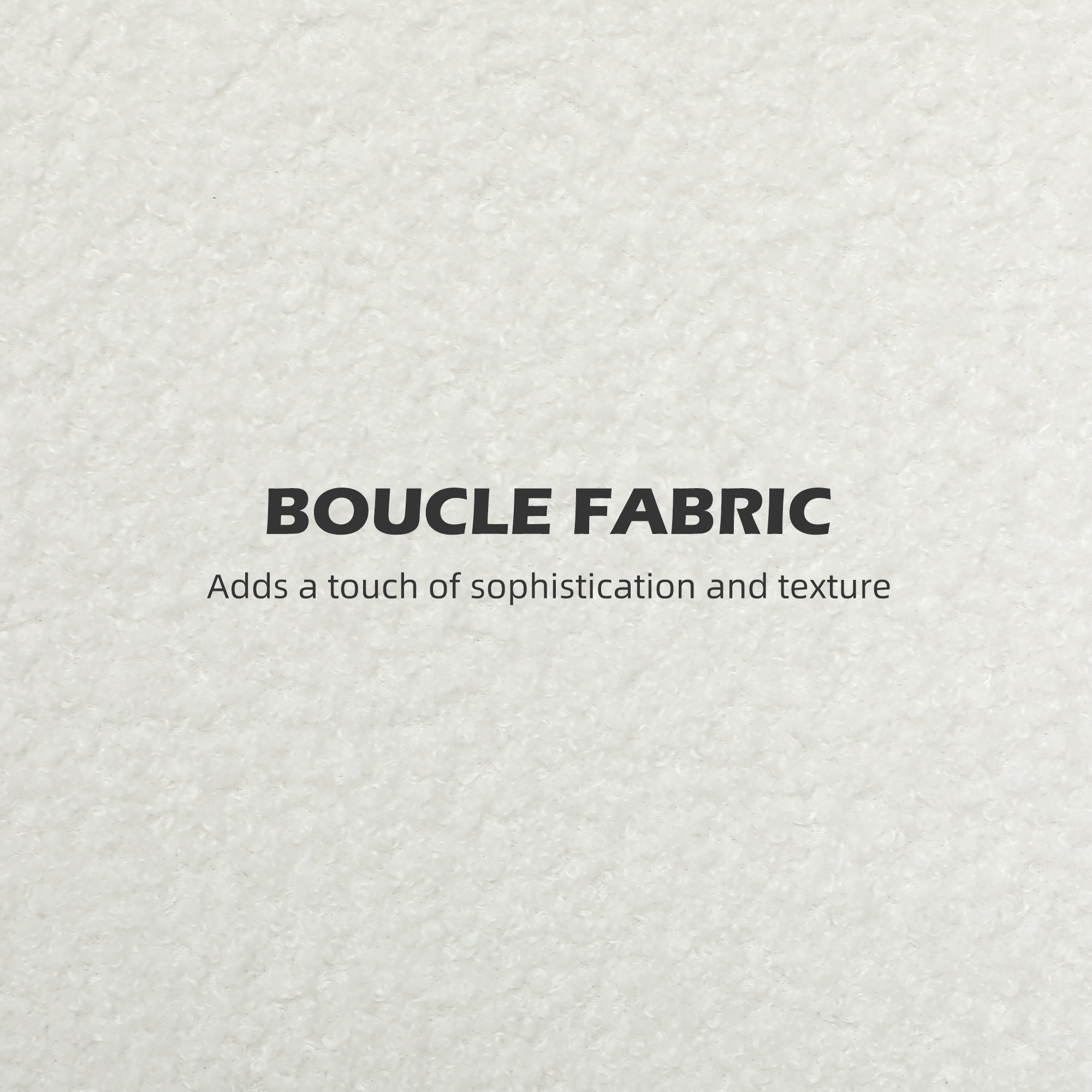 HOMCOM Boucle Fabric 2 Seater Sofa, Small Sofa Loveseat with Thick Padding and Wood Legs, Cream White