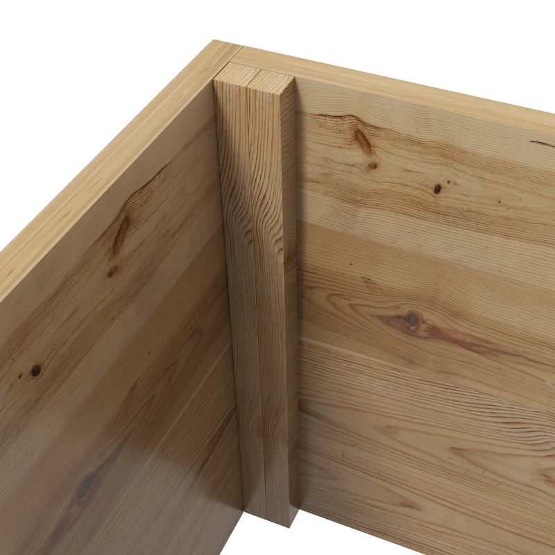Wooden Planter with Trellis Privacy Screen, Raised Garden Bed to Grow Vegetables, Herbs and Flowers, Natural