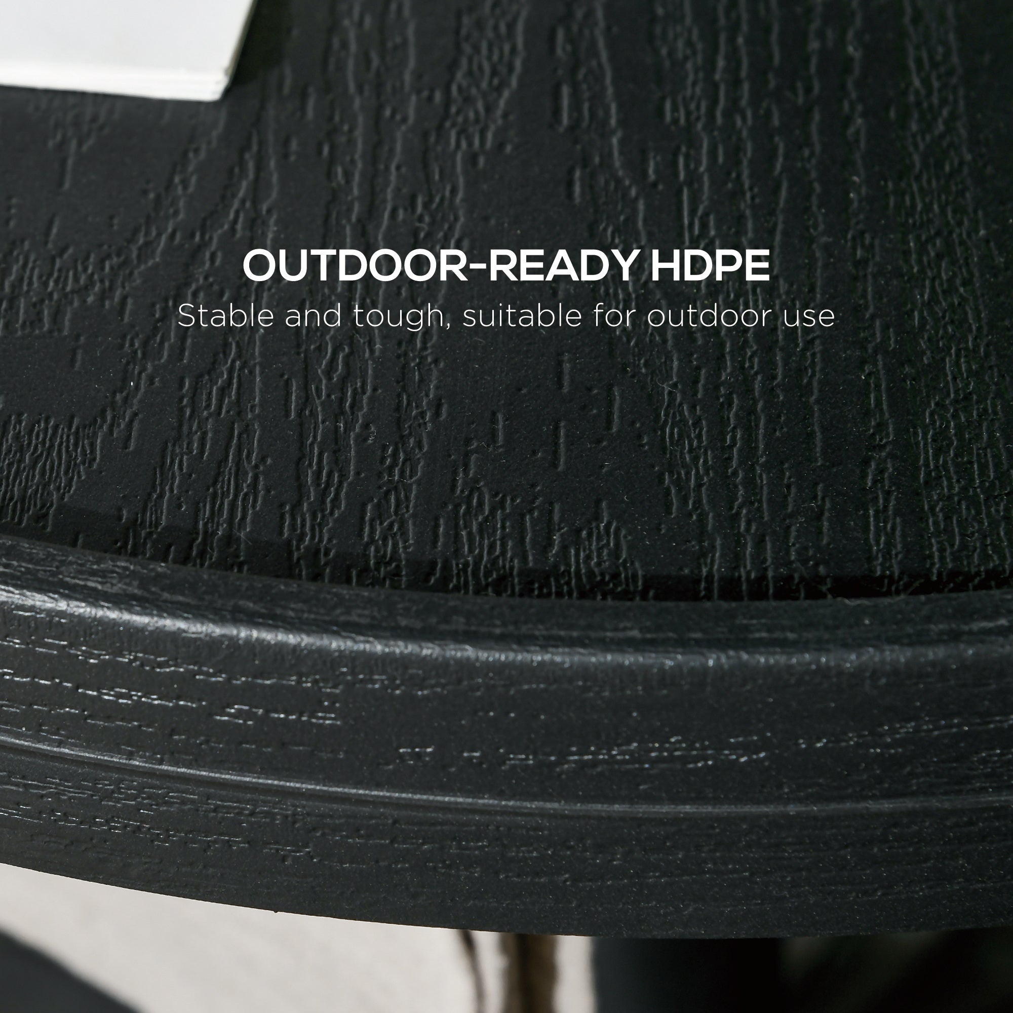 Outsunny Beach Umbrella Table Tray with Wine Glass Holder and Foldable Towel Rack, 23.6", Black