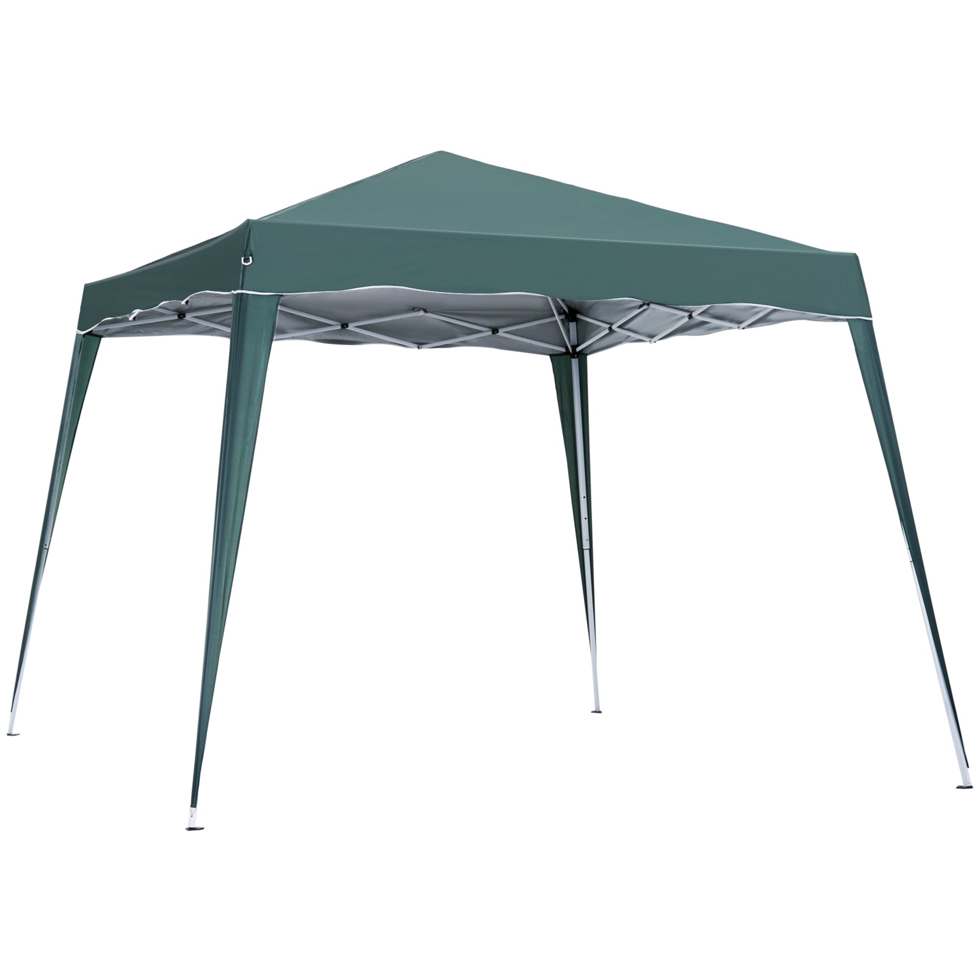 Outsunny 8' x 8' Pop Up Canopy, Outdoor Foldable Tent, Portable Canopy Tent with Carrying Bag for Camping, Party, Picnic, Green