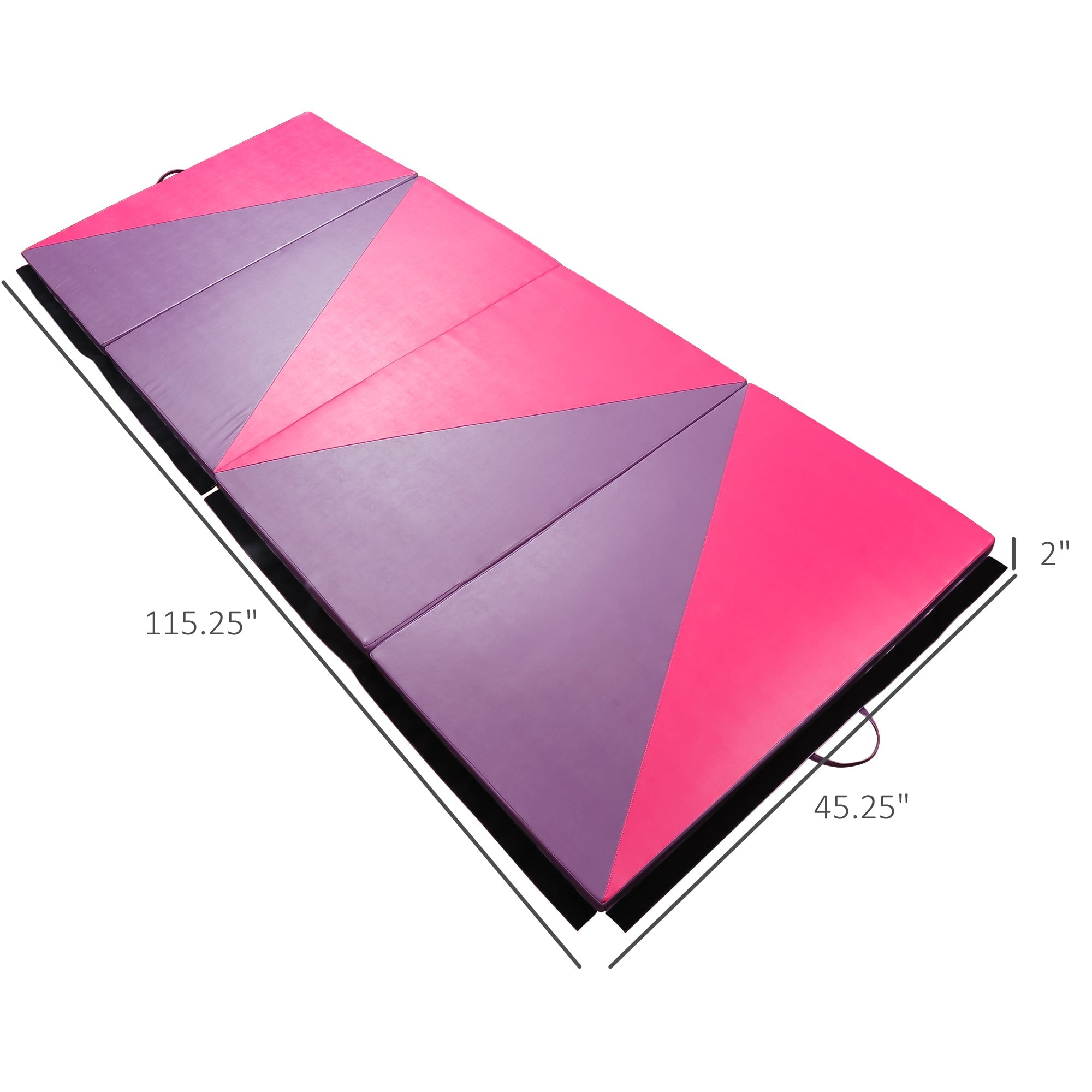 Soozier 4'x10'x2'' Folding Gymnastics Tumbling Mat, Exercise Mat with Carrying Handles for Yoga, MMA, Martial Arts, Stretching