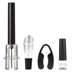 Brentwood Air Pump Wine Bottle Opener with Foil Cutter, Vacuum Stopper, Aerator Pourer - Free Shipping