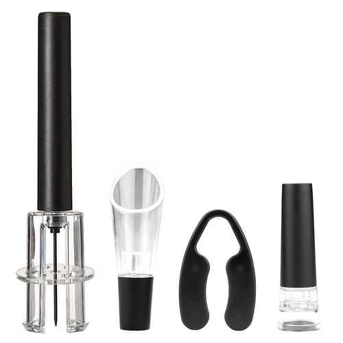 Brentwood Air Pump Wine Bottle Opener with Foil Cutter, Vacuum Stopper, Aerator Pourer - Free Shipping