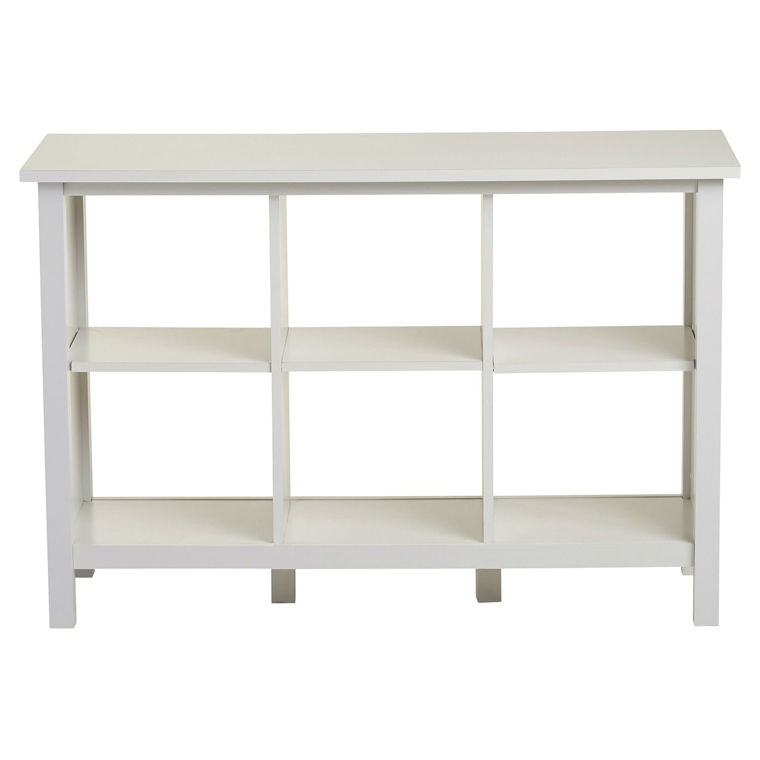 Adjustable Shelf 6-Cube Bookcase Storage Unit Sideboard in White - Free Shipping