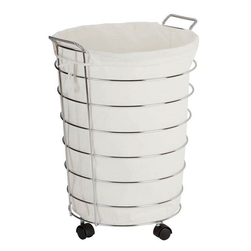 Stylish Laundry Hamper Cart with Wheels Casters and Removable Bag - Free Shipping
