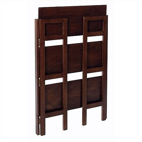 3-Shelf Stackable Folding Bookcase in Distressed Walnut Finish - Free Shipping
