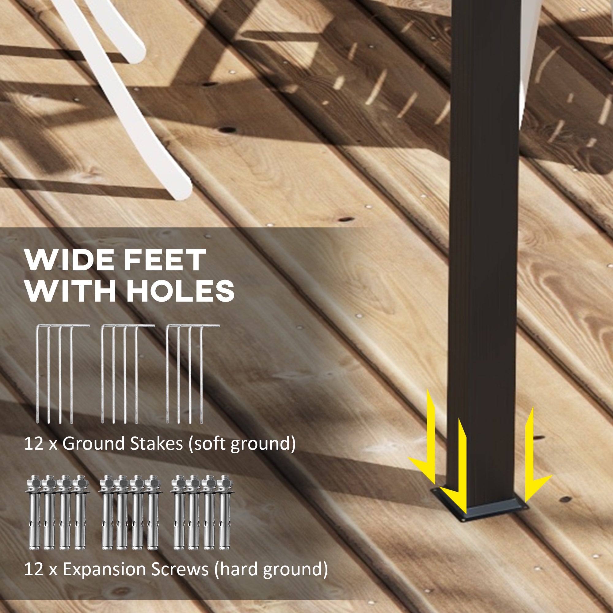 Outsunny Aluminum Retractable Pergola 11.7'x19.6' for Patio Garden Deck Grill Shade Canopy