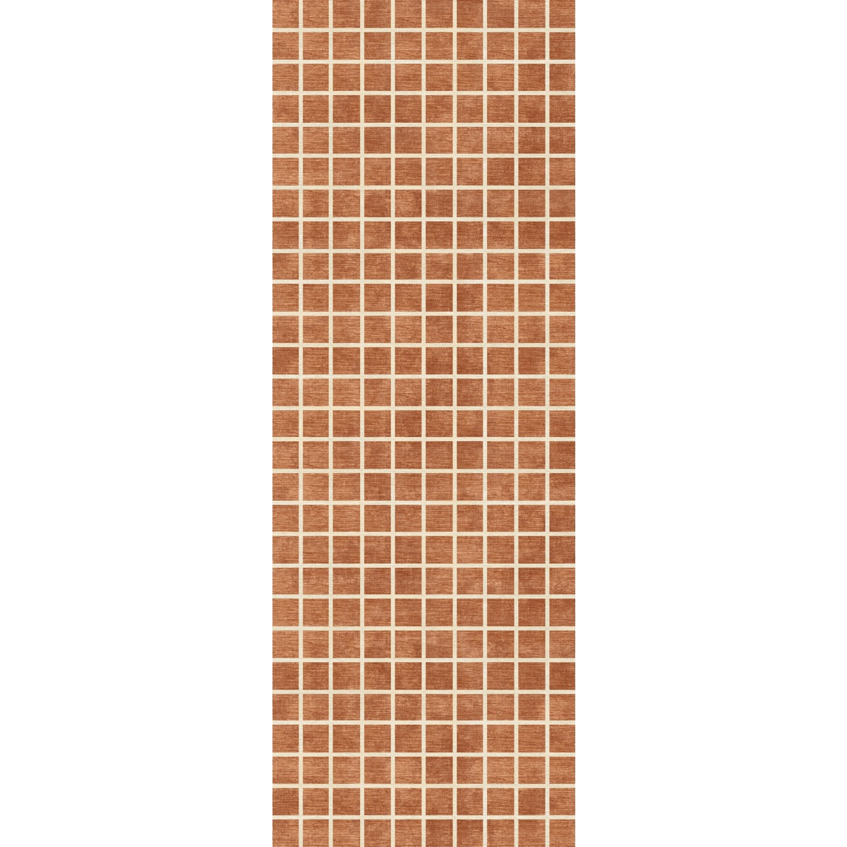 Caper Orange Natural Checkered Rug