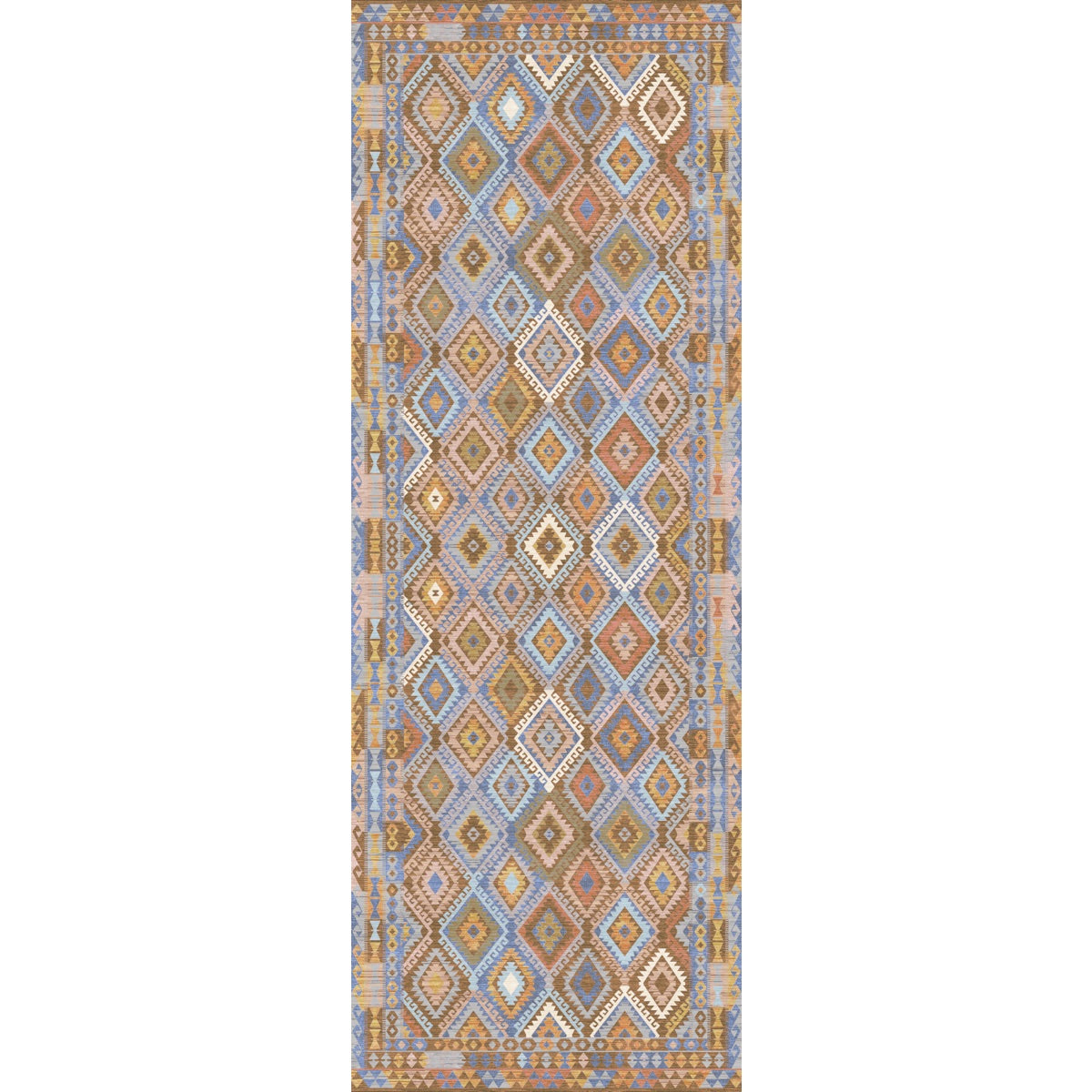 Assania Blue Brown Multi Rug