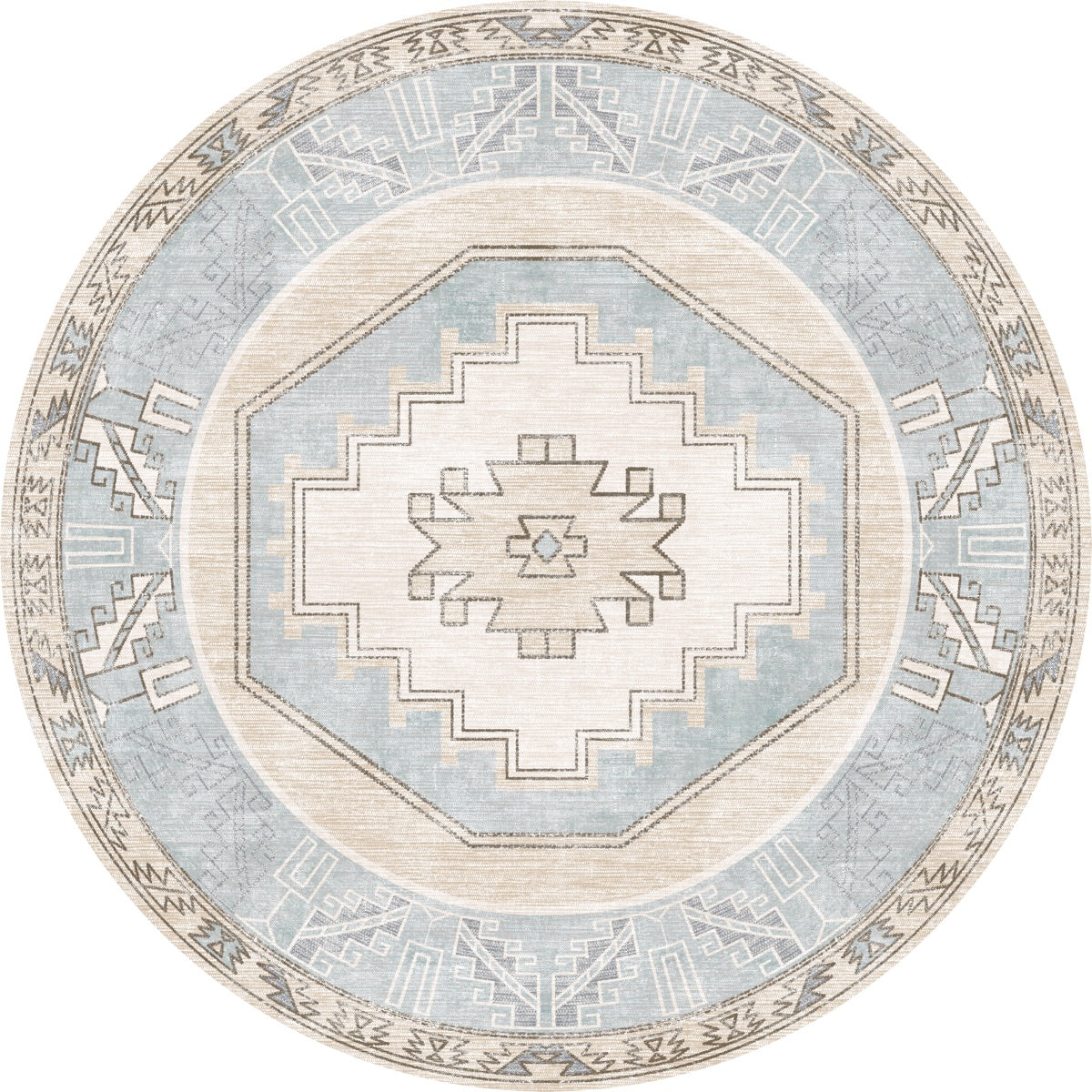 Barbara Light Blue Beige Rug