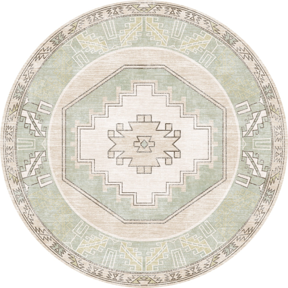 Barbara Light Green Beige Rug