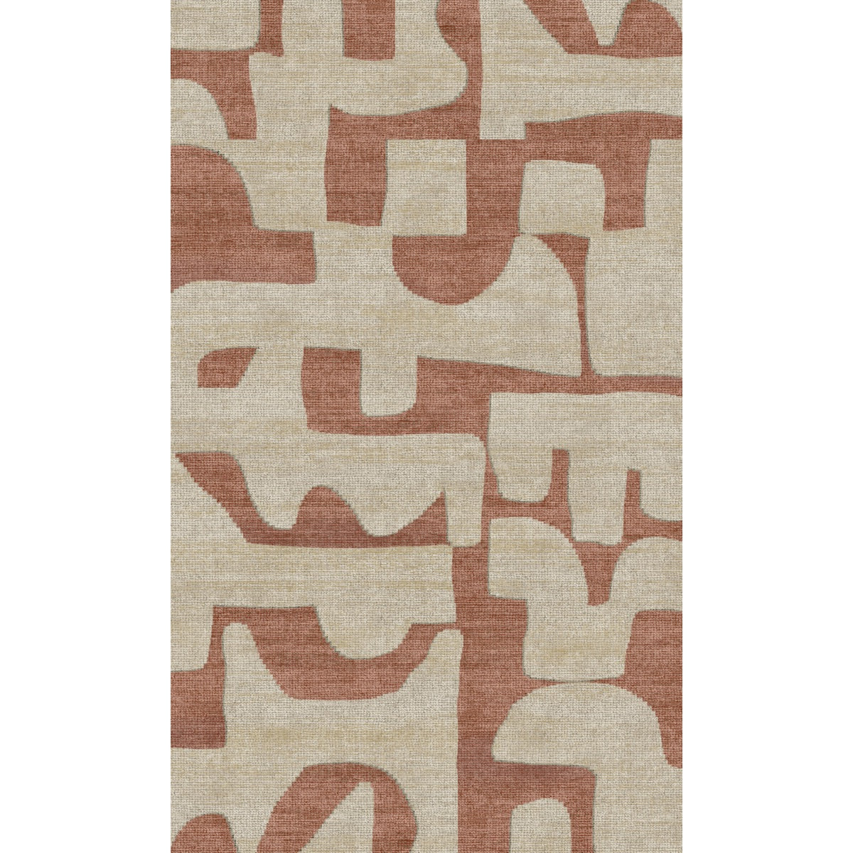 Puzla Orange Natural Rug