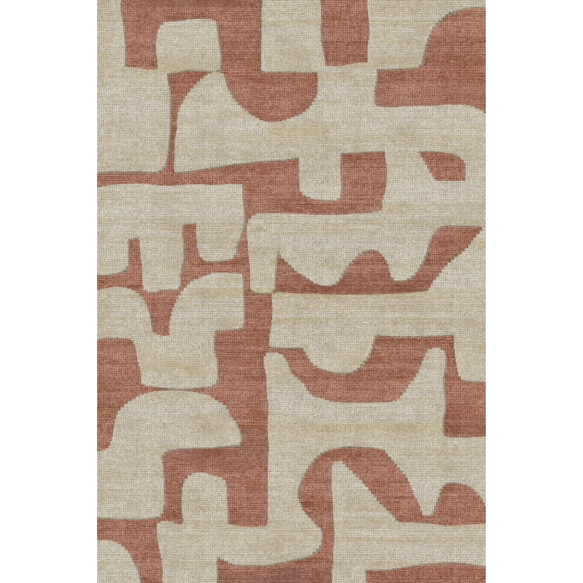 Puzla Orange Natural Rug