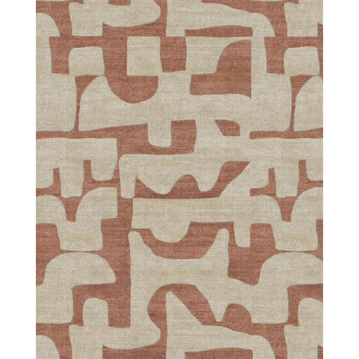 Puzla Orange Natural Rug