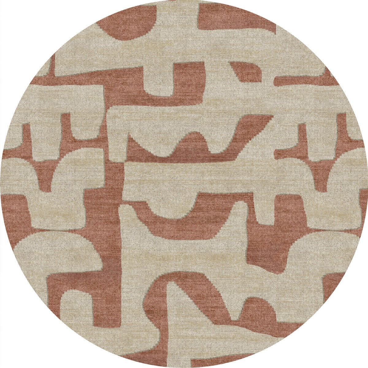 Puzla Orange Natural Rug