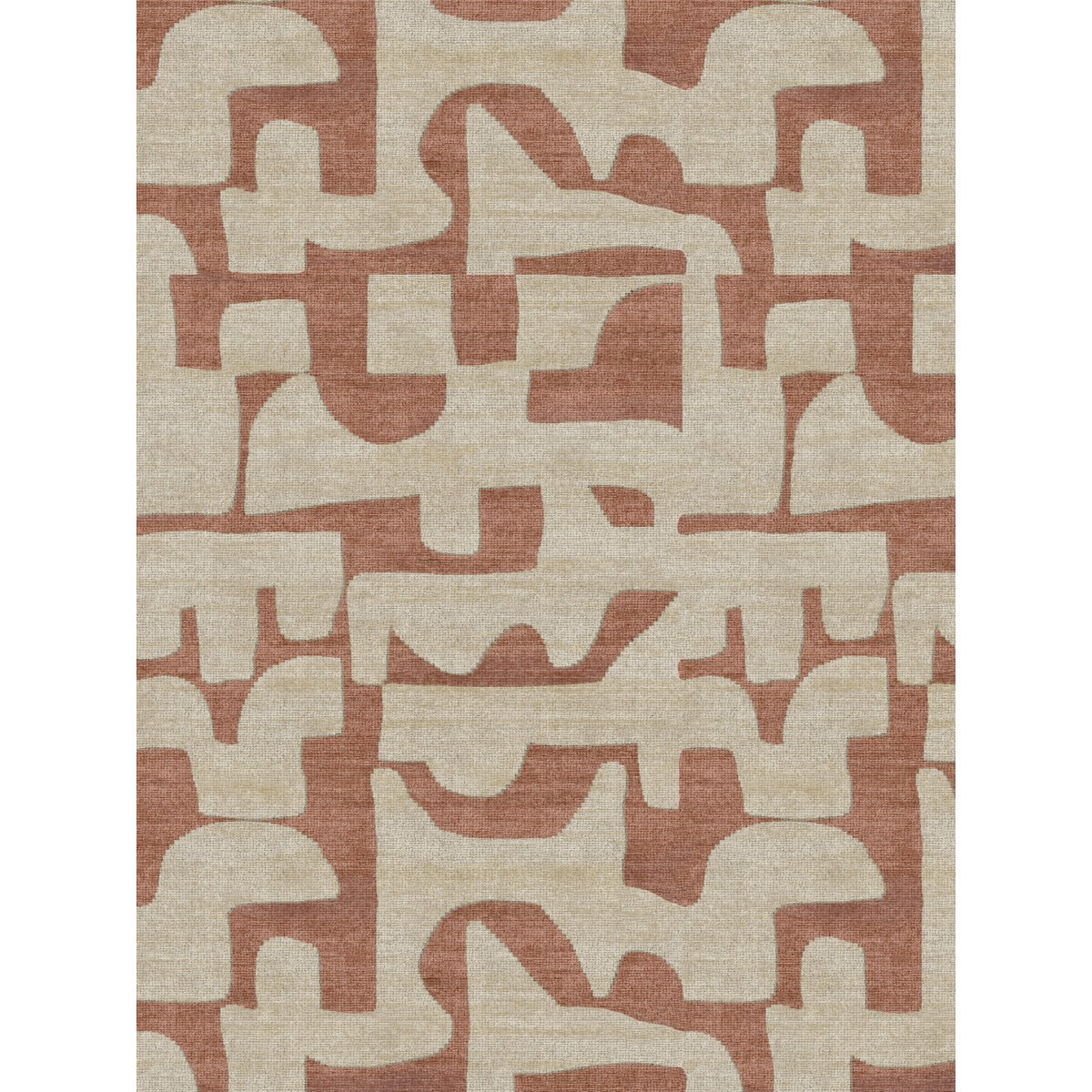 Puzla Orange Natural Rug