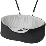 Dog Car Seat for Small Medium Pets, Detachable Washable Pet Bed with Cushion and Safety Belt for Dog Under 33lbs, Black