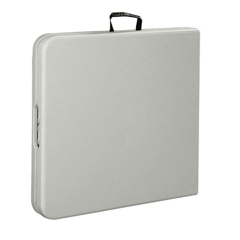 White HDPE Plastic Heavy Duty Indoor Outdoor Folding Table with Steel Frame - Free Shipping