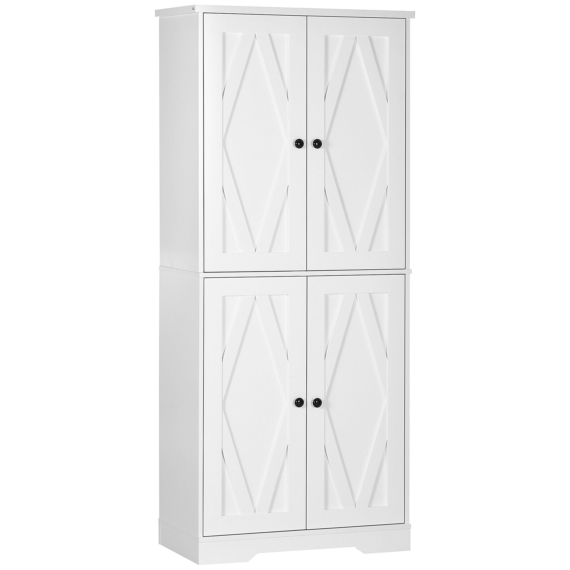 HOMCOM Freestanding Kitchen Storage Cabinet: Pantry Cabinet with Doors and Shelves for Dining Room