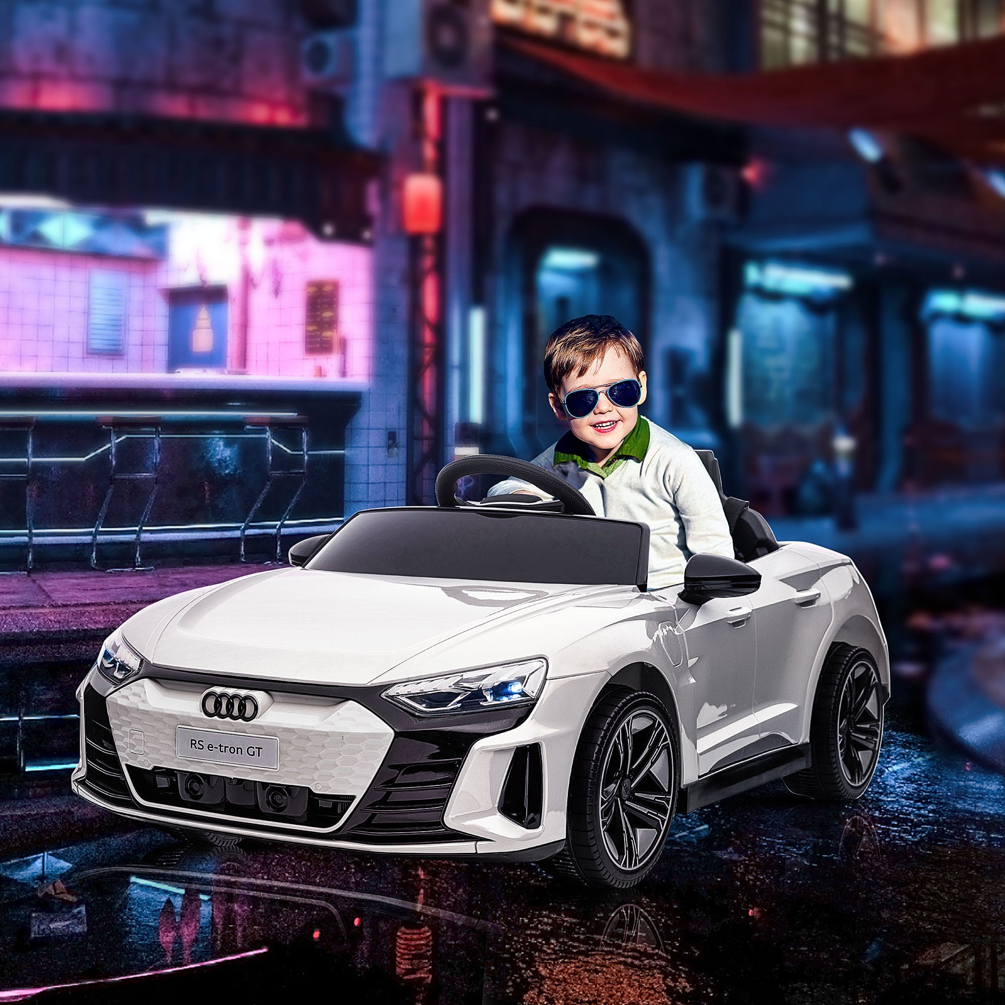 Aosom Electric Kids Ride-On Car - 12V with Remote Control, 3.1 MPH, Suspension System for Boys & Girls Aged 37-60 Months
