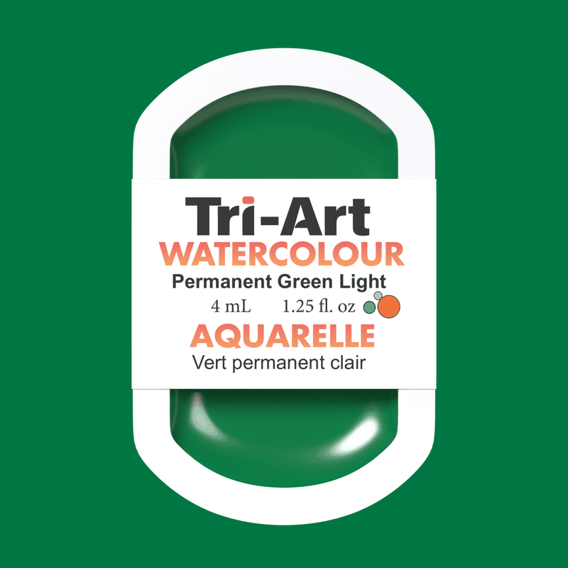 Tri-Art Water Colours - Permanent Green Light