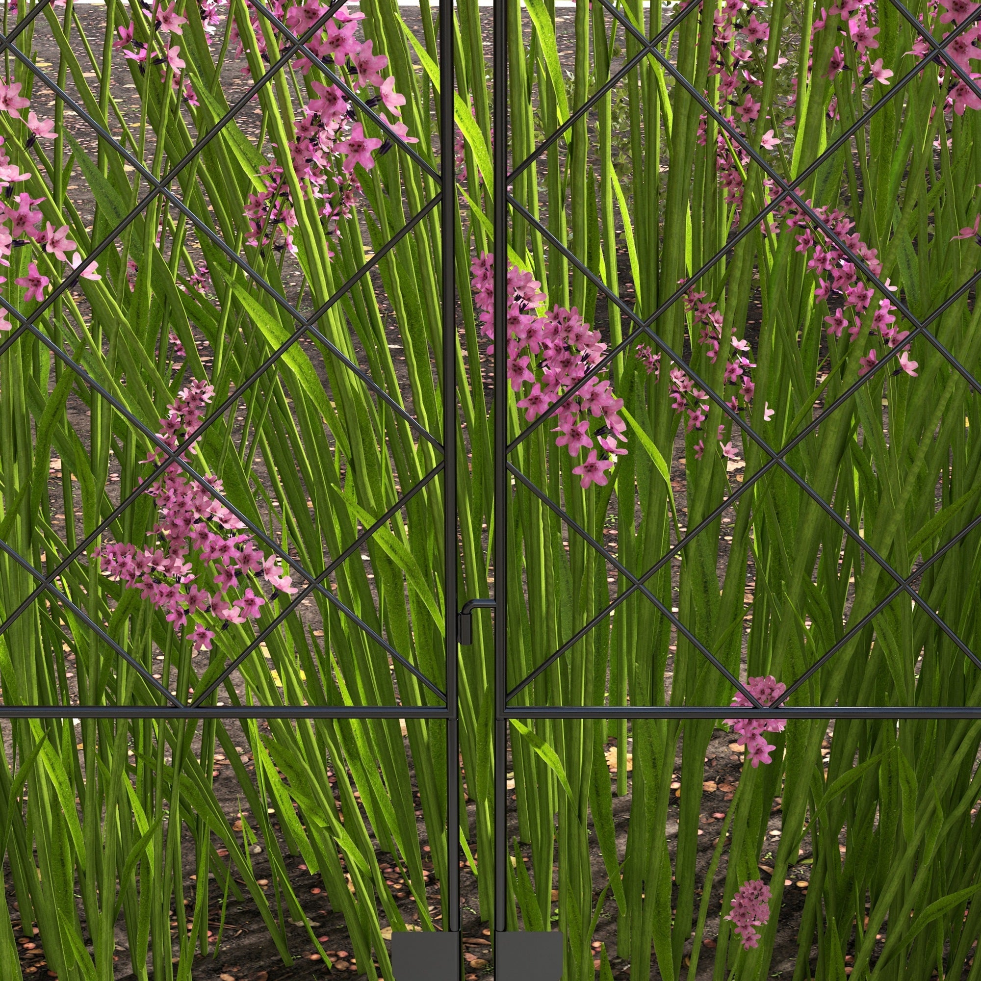 Outsunny 7 Pack Garden Fencing for Yard, Decorative Fence Panels as Animal Barrier and Flower Edging, Black