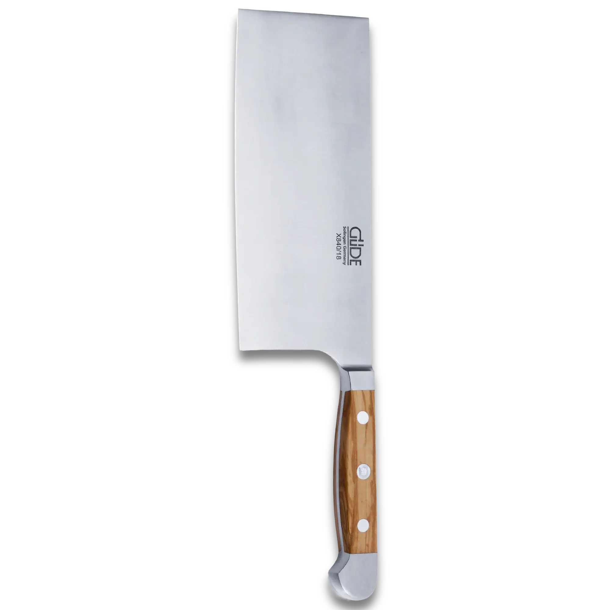 ALPHA OLIVE | Chinese Chef's Knife 8" blade / Olive Wood handle