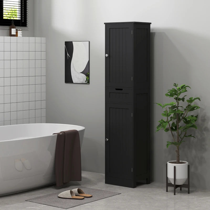 Freestanding Bathroom Cabinet with Drawer and 2 Doors, Tall Bathroom Cupboard for Kitchen, Study, Living Room