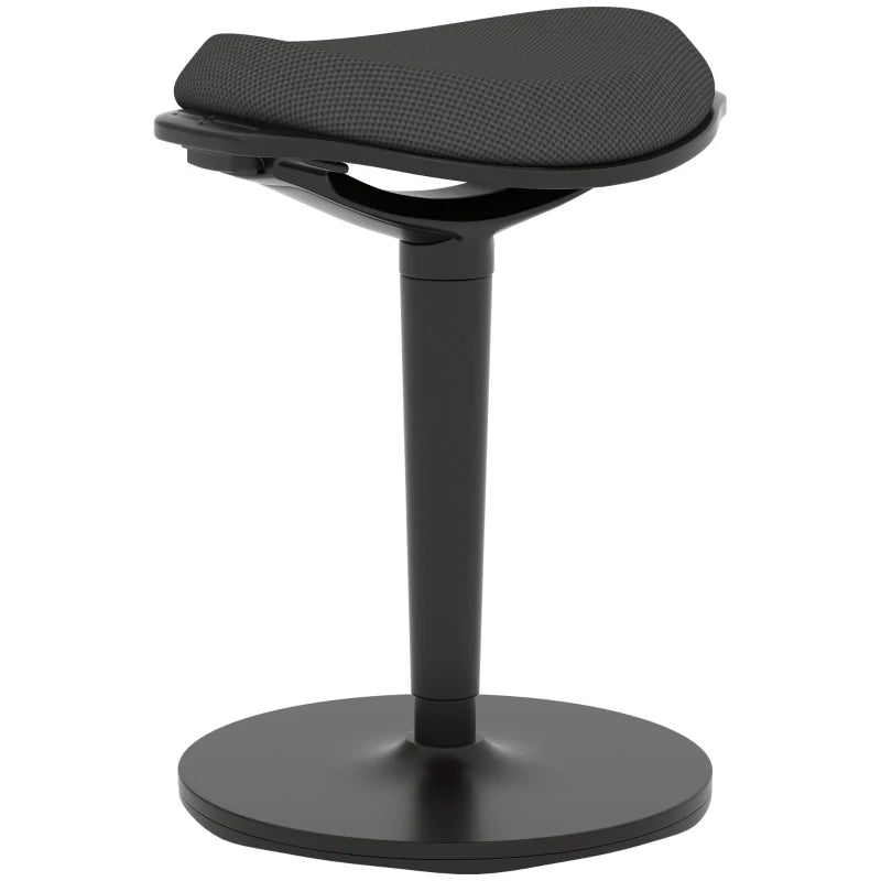 Standing Desk Stool, Ergonomic Wobble Chair, Adjustable Leaning Stool for Office Desks, with Rocking Motion, Black