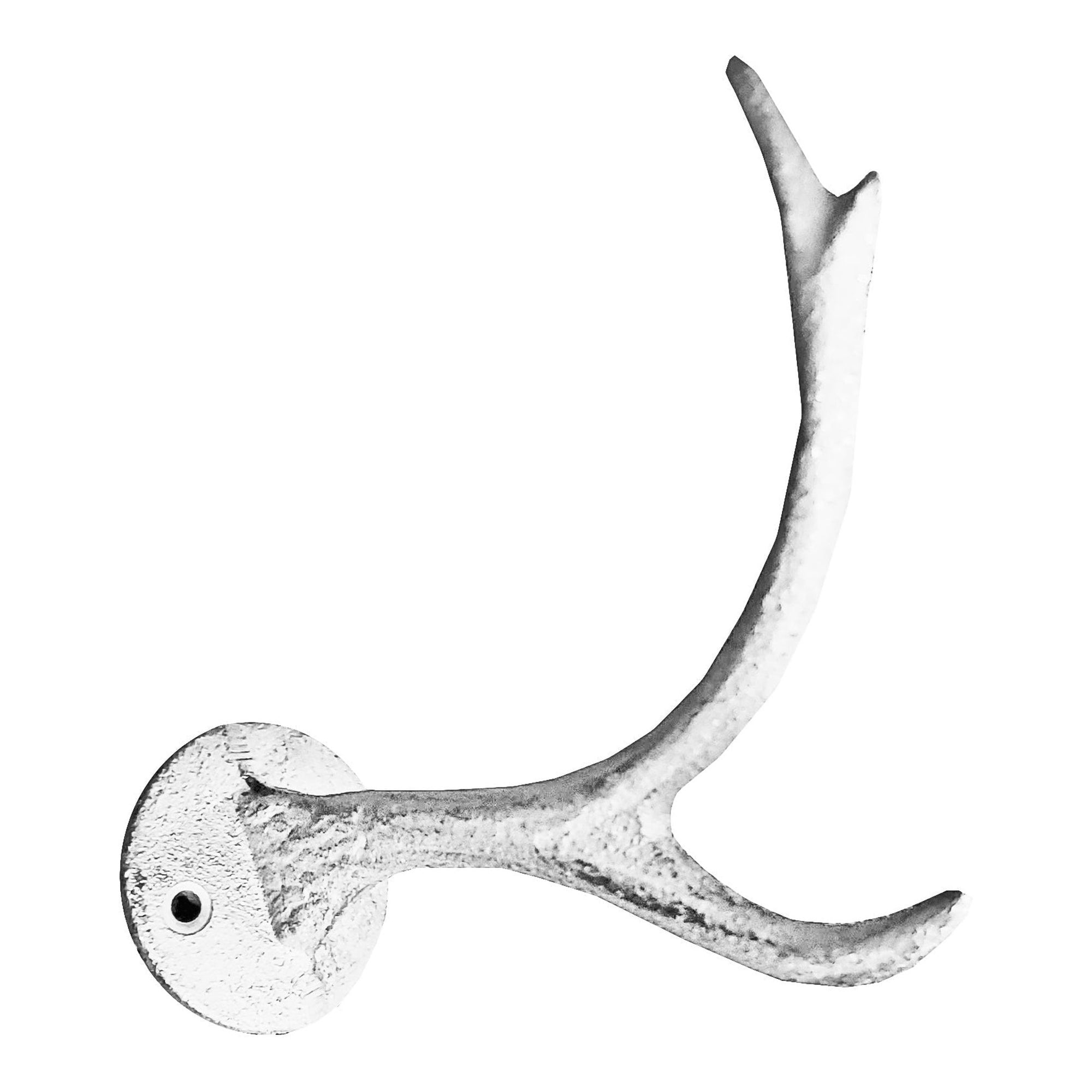 Antlers Hook Rustic White