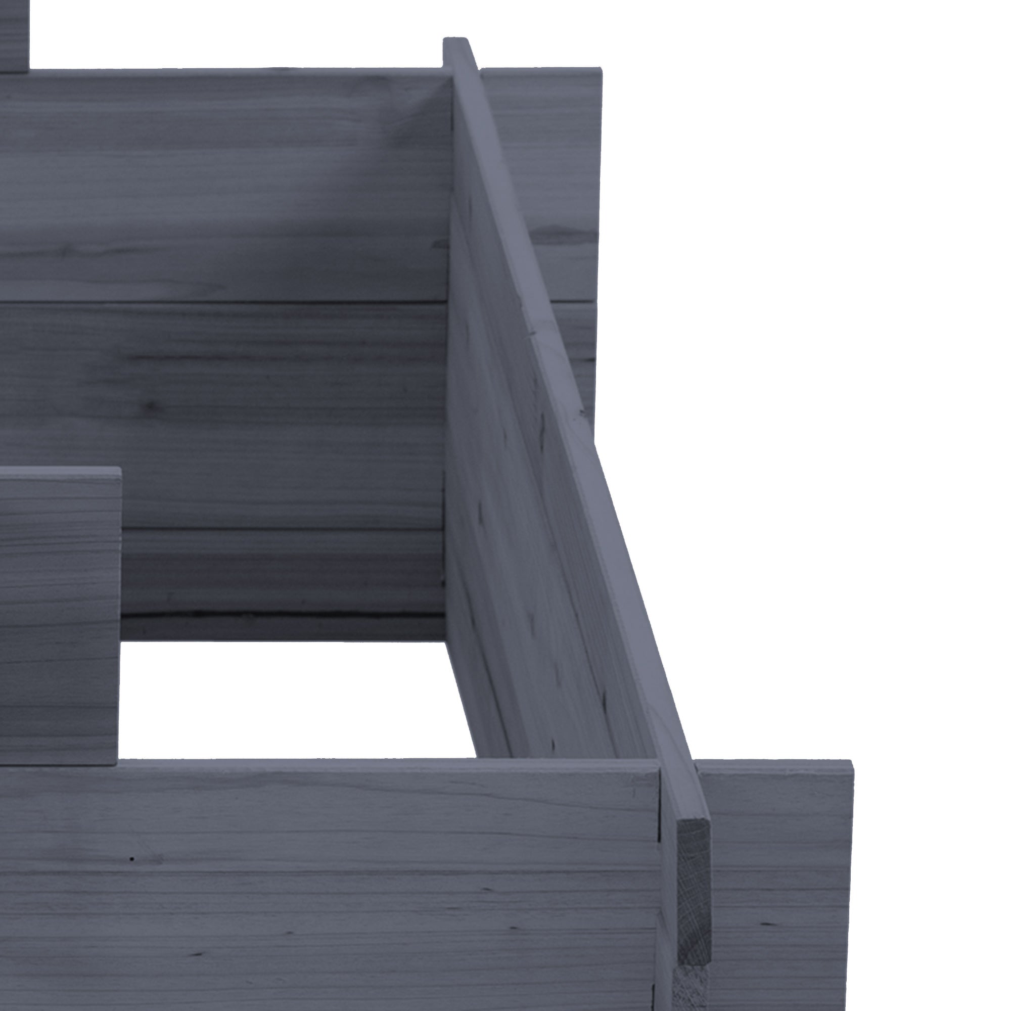 Outsunny 3-Tier Raised Garden Planter Kit Wooden Elevated Planter Boxes Outdoor Vegetable Flower Herb Garden Grey