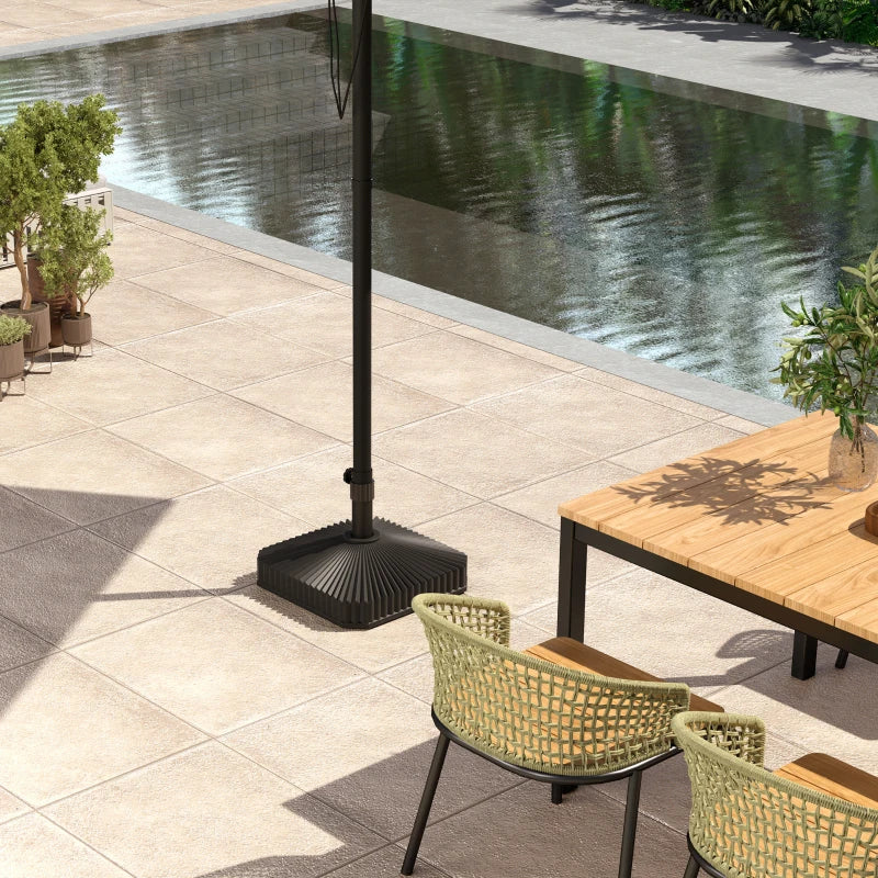 Patio Umbrella Base Umbrella Stand, Heavy Duty Outdoor Umbrella Stand Base 17.7" L x 17.7" W x 11.8" H Black