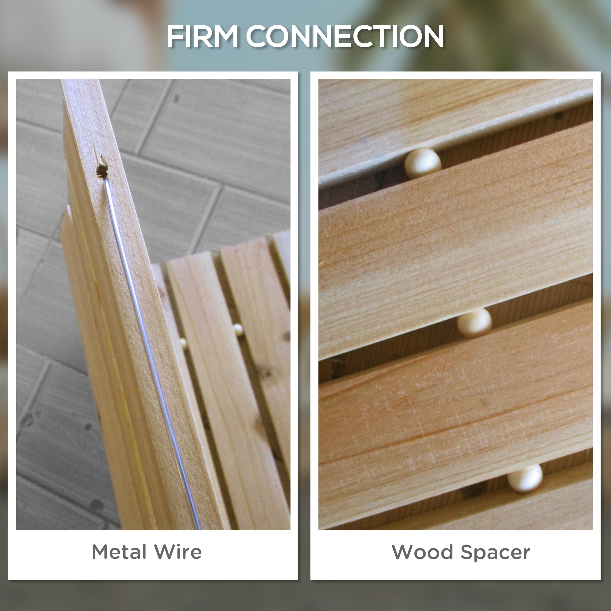 Outsunny 47" Wooden Garden Pathway, Outdoor Roll Out Straight Walkway, Garden Boardwalk for Wedding, Party, Natural Wood Finish