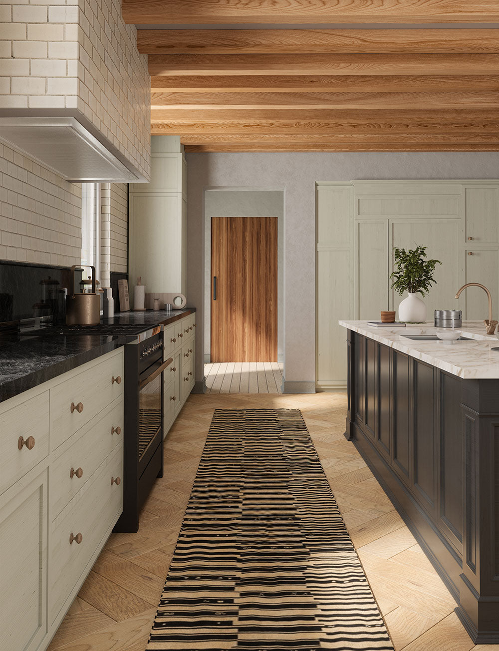 Xelara Natural Black Rug