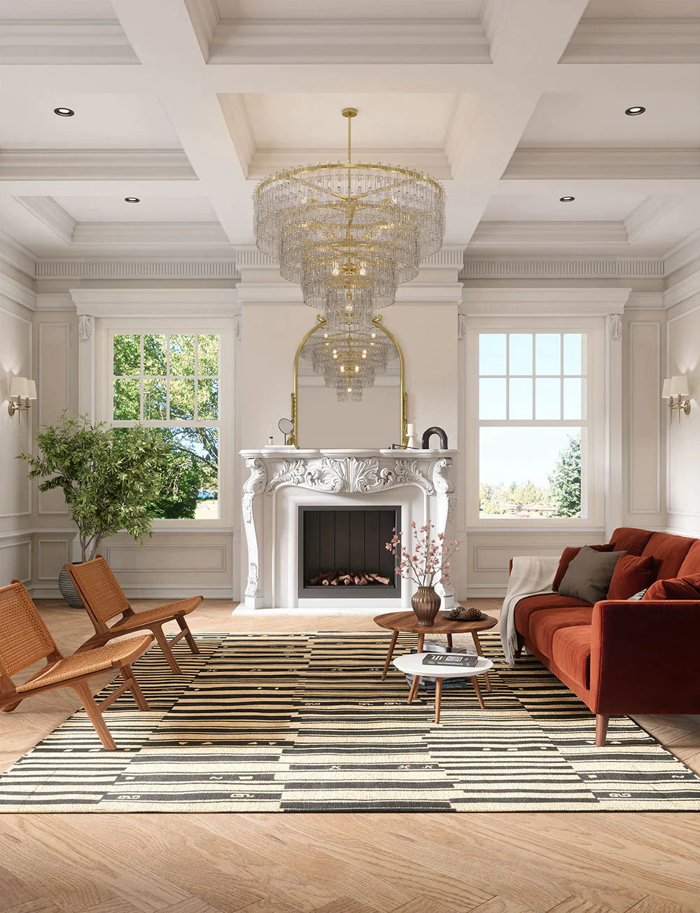 Xelara Natural Black Rug