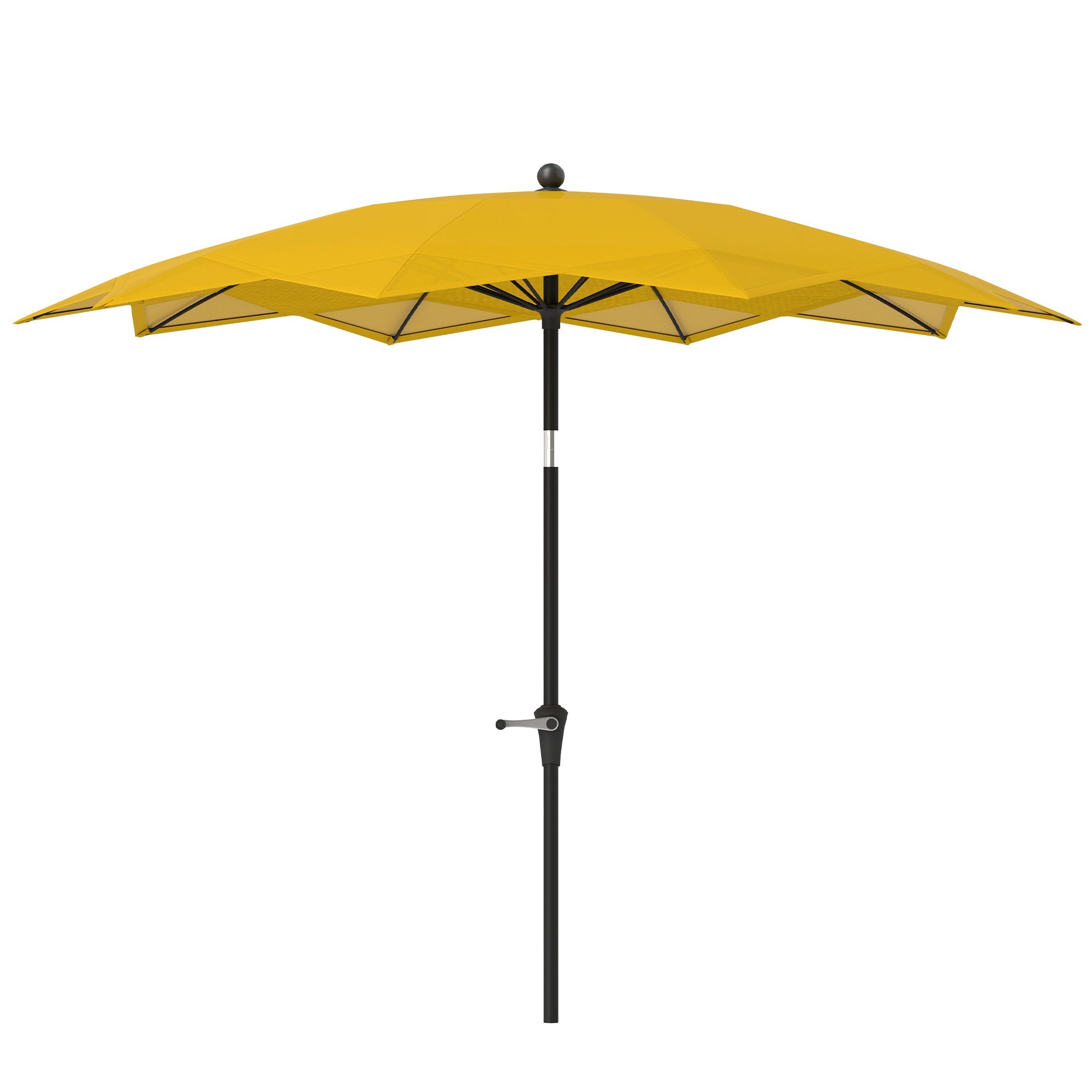 Outsunny 8.5FT Parasol with 10 Ribs, Air Vents, Crank Handle & Tilt for Outdoor, Garden and Pool, Yellow