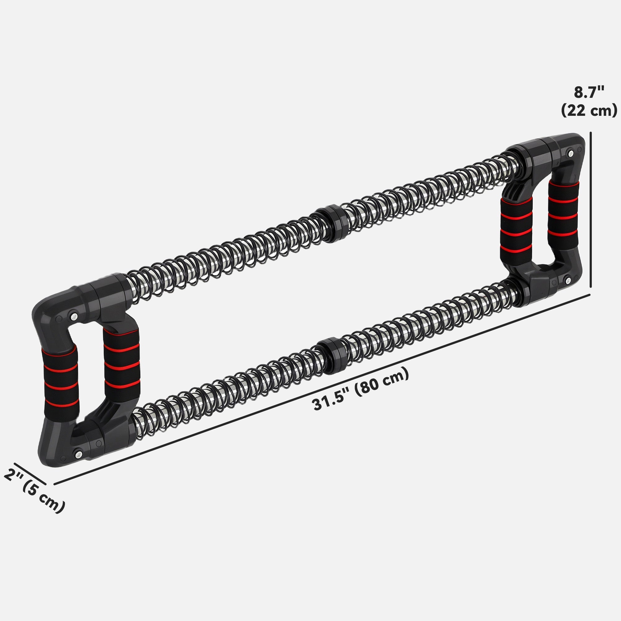 Soozier Chest Expander, Spring Chest Exerciser with 22-176 lbs Resistance for Men and Women Home Gym, Office or Travel