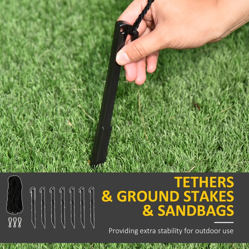 HOMCOM 10ft Halloween Inflatable Skeleton Ghost – LED Lighted, Indoor/Outdoor