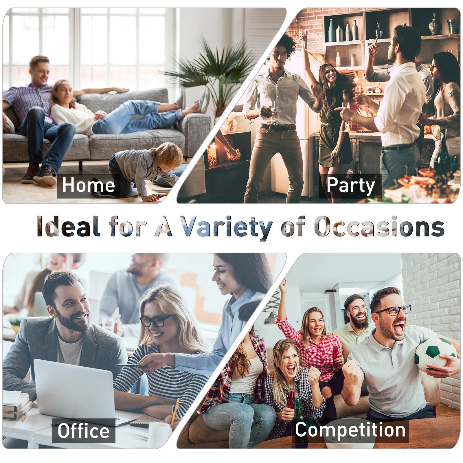 Soozier Foosball Table, 48'' Wooden Soccer Game Table, w/ 8 Rods, 2 Balls Suit for 4 Players Perfect for Arcades, Pub, Game Room