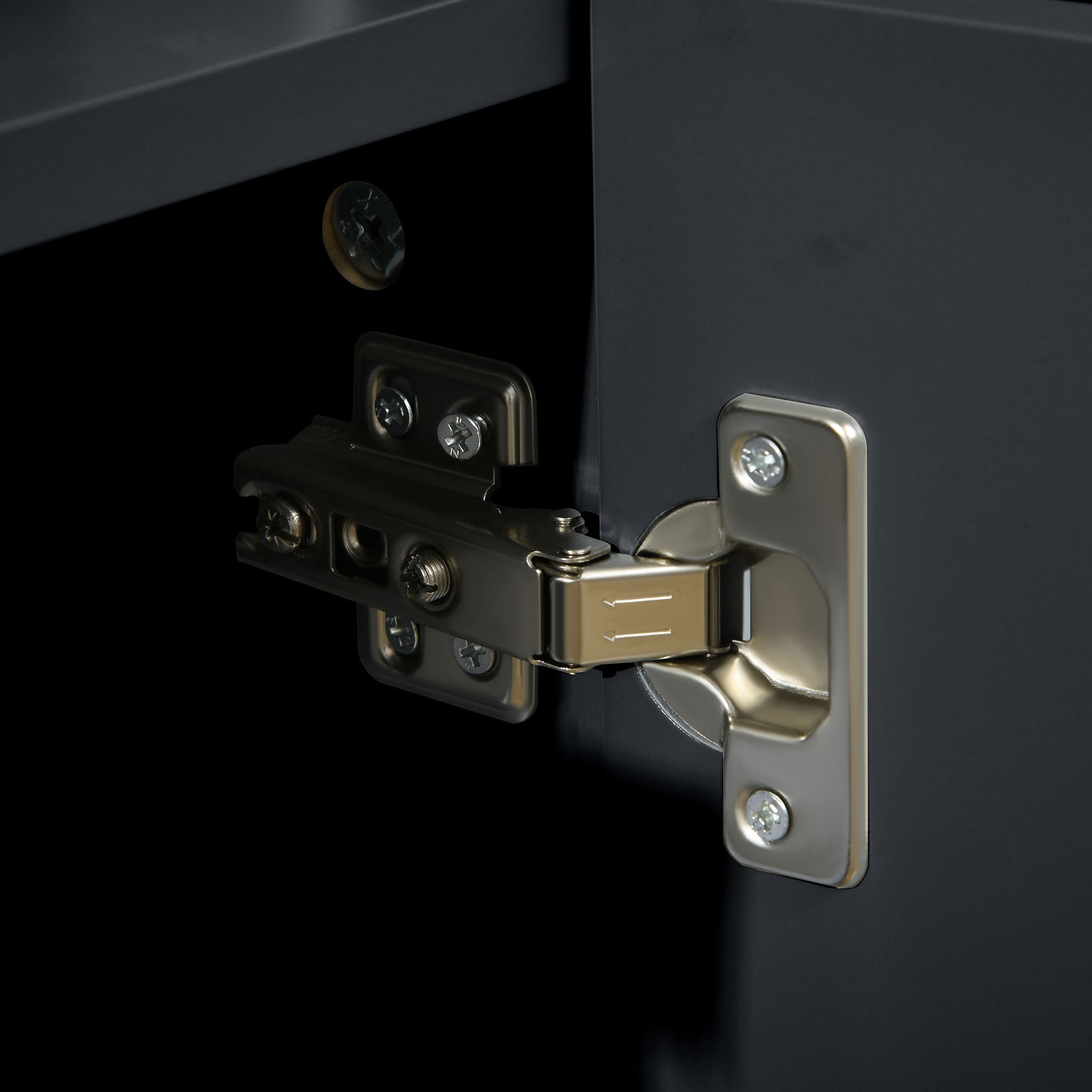 HOMCOM Modern Storage Cabinet Sideboard Buffet Cabinet with Gold Legs for Living Room Dining Room Hallway Black