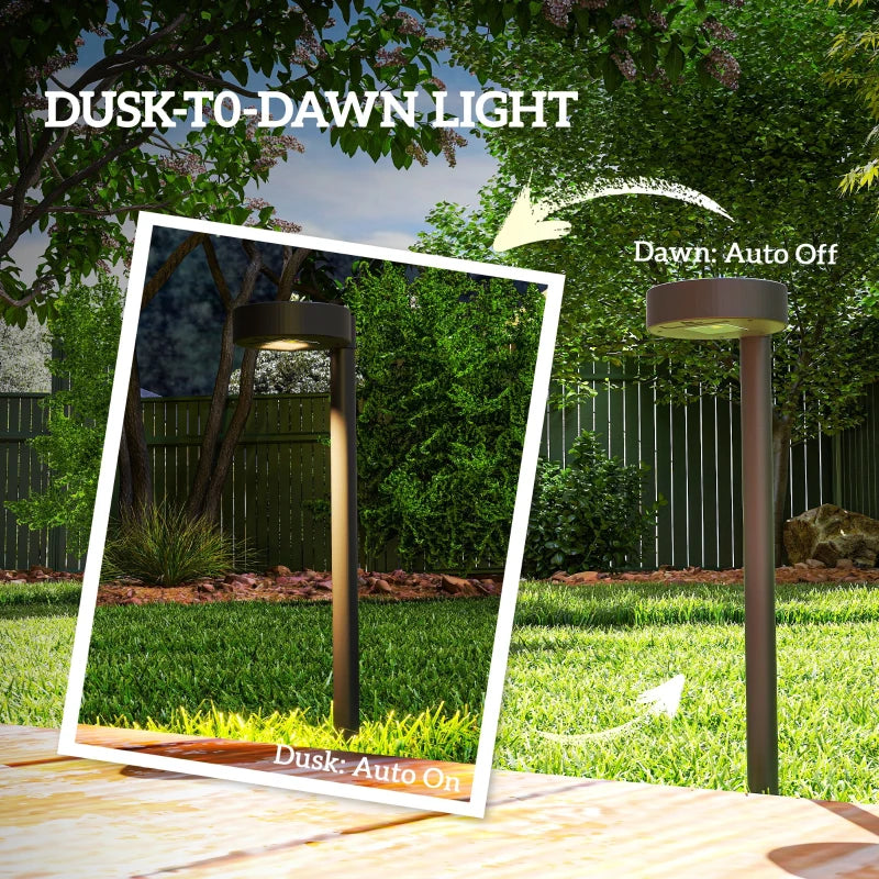 8 Pack Solar Garden Lights Outdoor Auto On/Off Solar Pathway Lights, IP44 for Driveway, Walkway, Yard Landscape Lighting